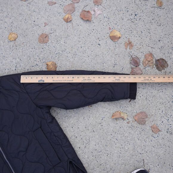 Lucky Brand Black Reversible Quilted Jacket Women’s M NWOT Full Zip Cozy Warm - Picture 13 of 15